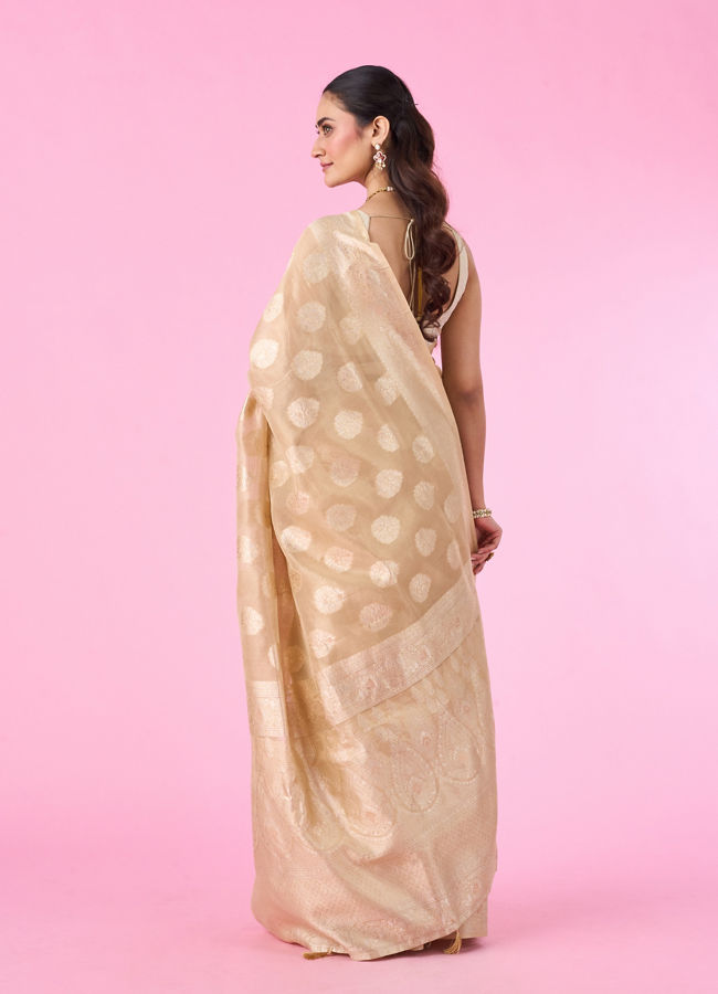 Mohey Women Beige Elegance Saree