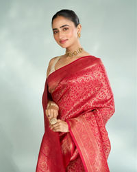 Mohey Women Ravishing Pink Saree