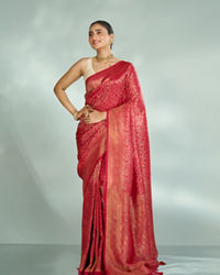 Mohey Women Ravishing Pink Saree