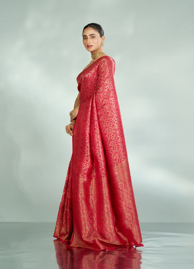 Mohey Women Ravishing Pink Saree