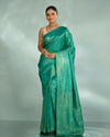 Mohey Women Luscious Rama Green Saree