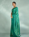 Mohey Women Luscious Rama Green Saree