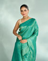 Mohey Women Luscious Rama Green Saree