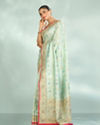 Mohey Women Sea Green Festive Saree