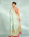 Mohey Women Sea Green Festive Saree