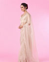 Mohey Women Fawn Elegance Organza Saree