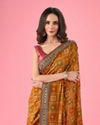 Mohey Women Radiant Mustard Yellow Saree