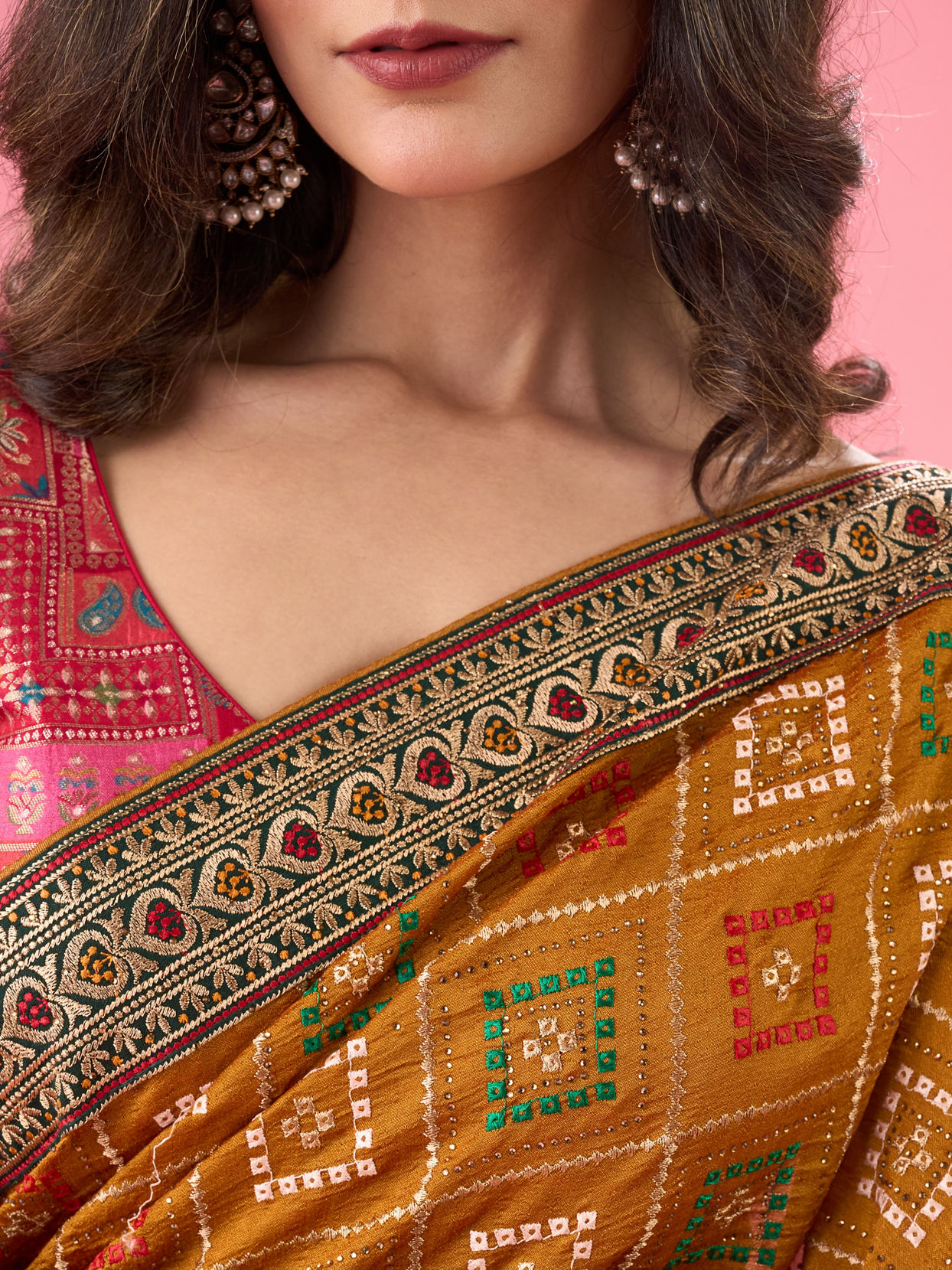 Mohey Women Radiant Mustard Yellow Saree