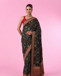 Mohey Women Bottle Green Euphoria Saree