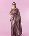 Mohey Women Wine Enchantment Banarasi Saree