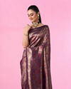 Mohey Women Wine Enchantment Banarasi Saree