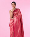 Mohey Women Regal Rani Pink Banarasi Saree