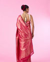 Mohey Women Regal Rani Pink Banarasi Saree