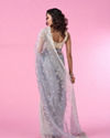 Mohey Women Radiant Light Blue Organza Saree