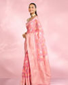 Mohey Women Enchanting Pink Elegance Saree