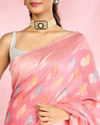 Mohey Women Enchanting Pink Elegance Saree