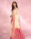 Mohey Women Elegant Rani Pink Saree