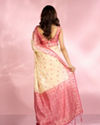Mohey Women Elegant Rani Pink Saree