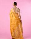 Mohey Women Radiant Mustard Yellow Banarasi Saree