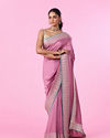 Glistening Purple Elegance Saree