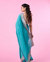 Mohey Women Aqua Elegance Art Silk Saree