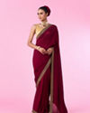 Wine Eleganza Saree