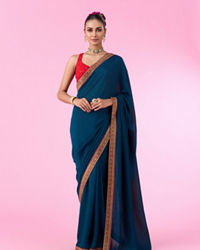 Mohey Women Blue Elegance Saree