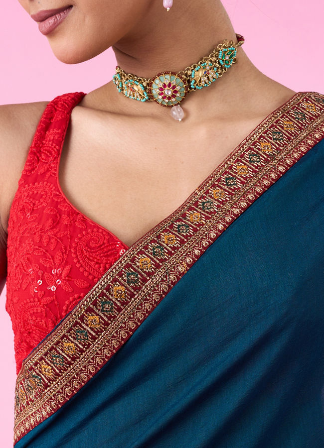 Mohey Women Blue Elegance Saree