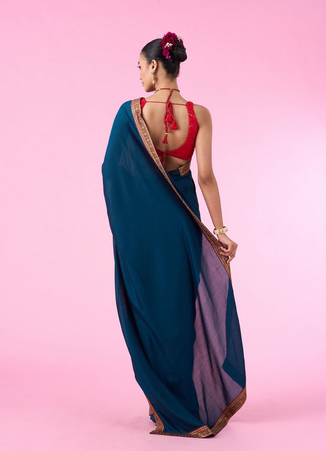 Mohey Women Blue Elegance Saree