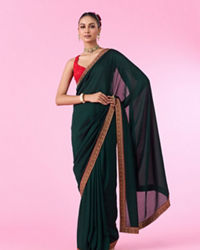 Mohey Women Emerald Elegance Saree