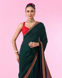 Mohey Women Emerald Elegance Saree