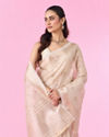 Mohey Women Elegant Cream Carnival Saree