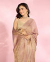 Mohey Women Purple Elegance Organza Saree