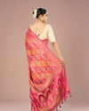 Mohey Women Pink Banarasi Art Silk Saree