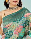 Mohey Women Rama Green Banarasi Art Silk Saree