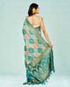 Mohey Women Rama Green Banarasi Art Silk Saree
