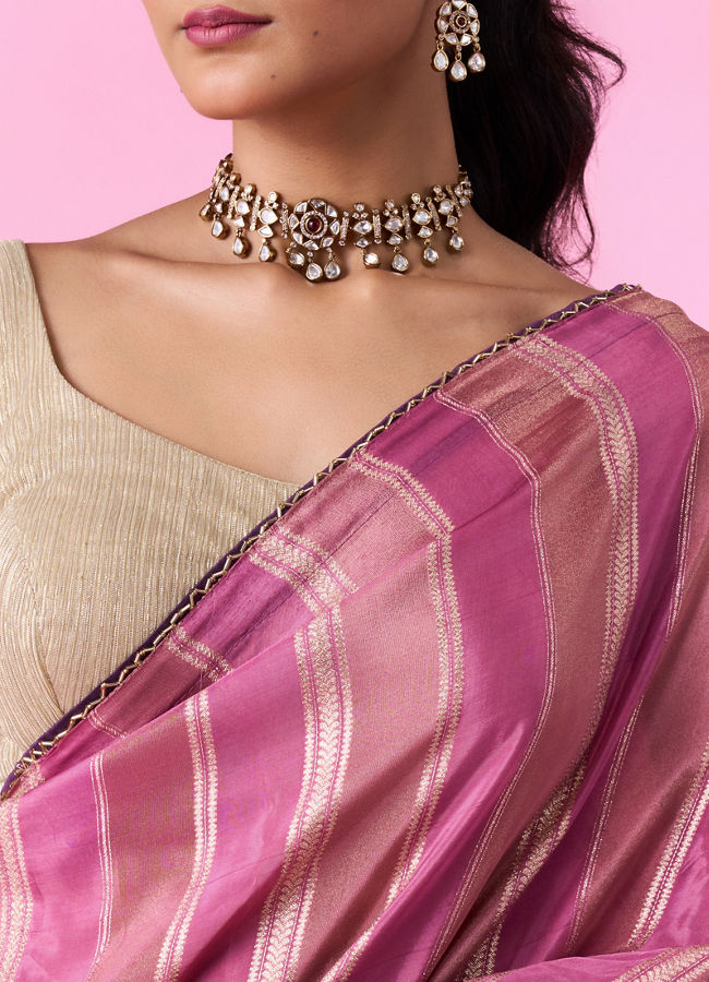 Mohey Women Purple Elegance Saree