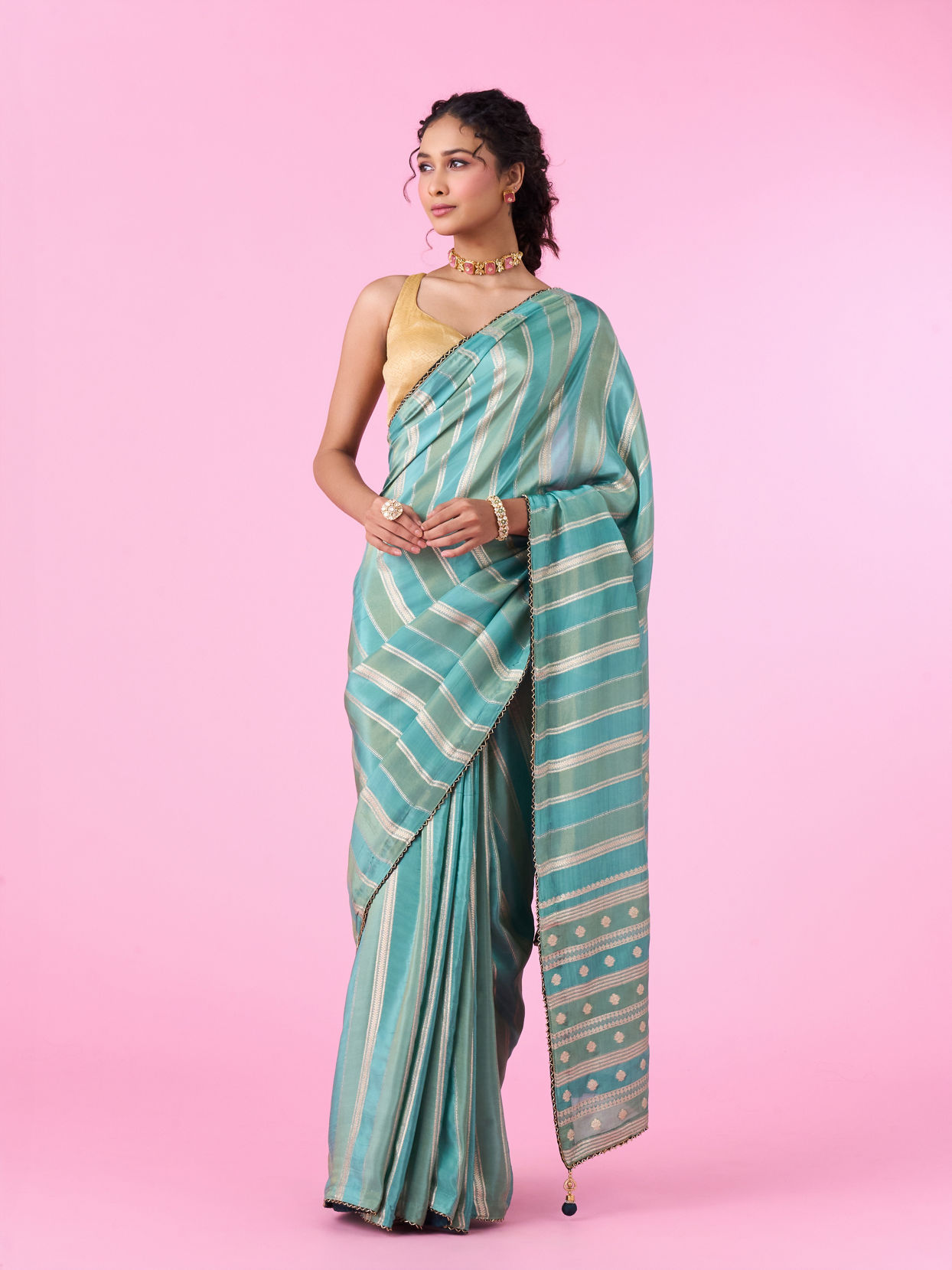 Mohey Women Emerald Bliss Saree