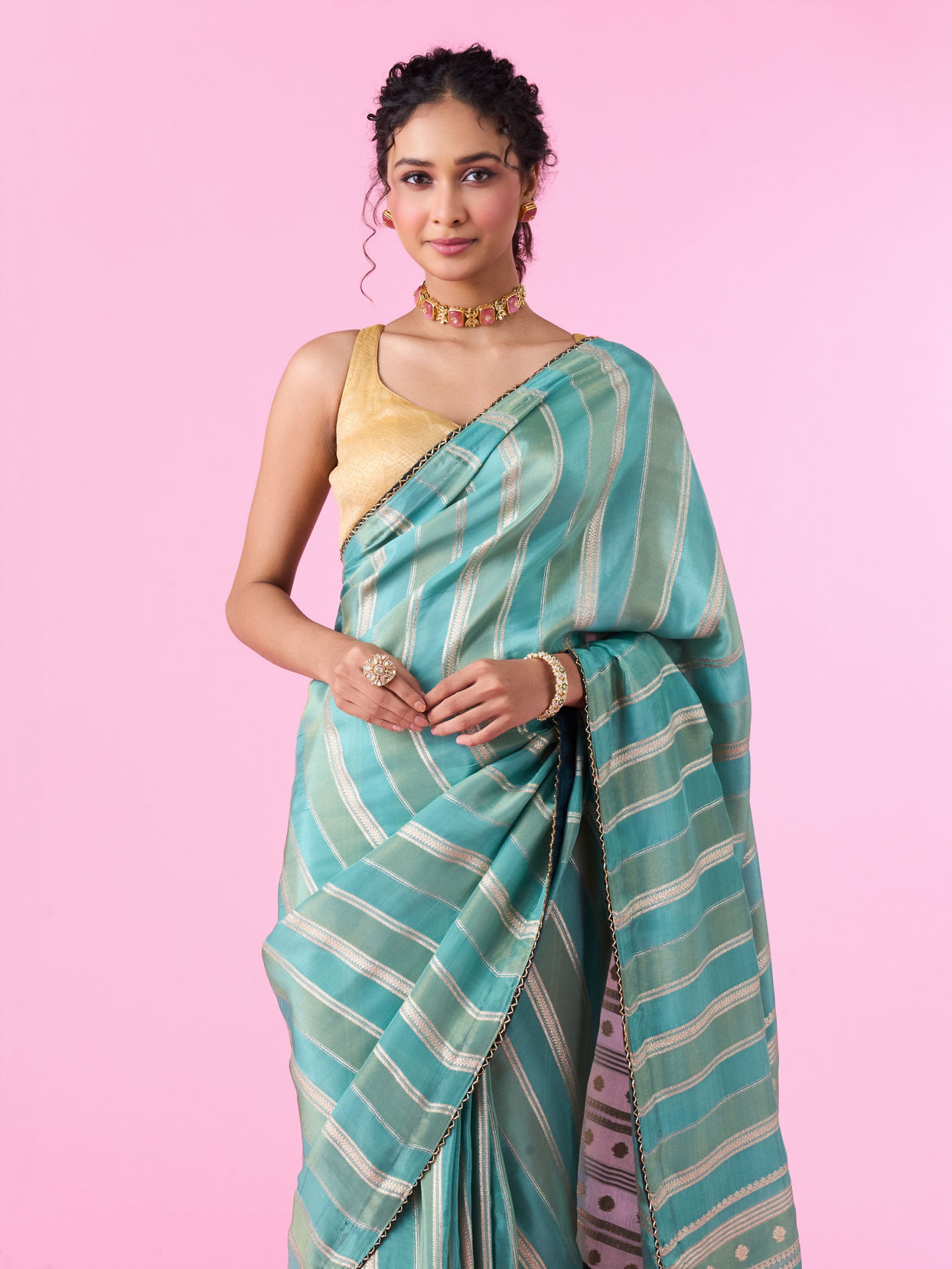 Mohey Women Emerald Bliss Saree