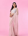 Mohey Women Pink Net Elegance Saree