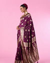 Mohey Women Splendour Wine Beauty Saree