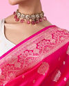 Mohey Women Ravishing Rani Pink Saree