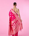 Mohey Women Ravishing Rani Pink Saree