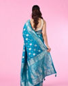 Mohey Women Radiant Blue Silk Saree