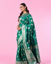 Mohey Women Radiant Rama Green Saree