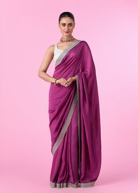 Mohey Women Purple Elegance Saree