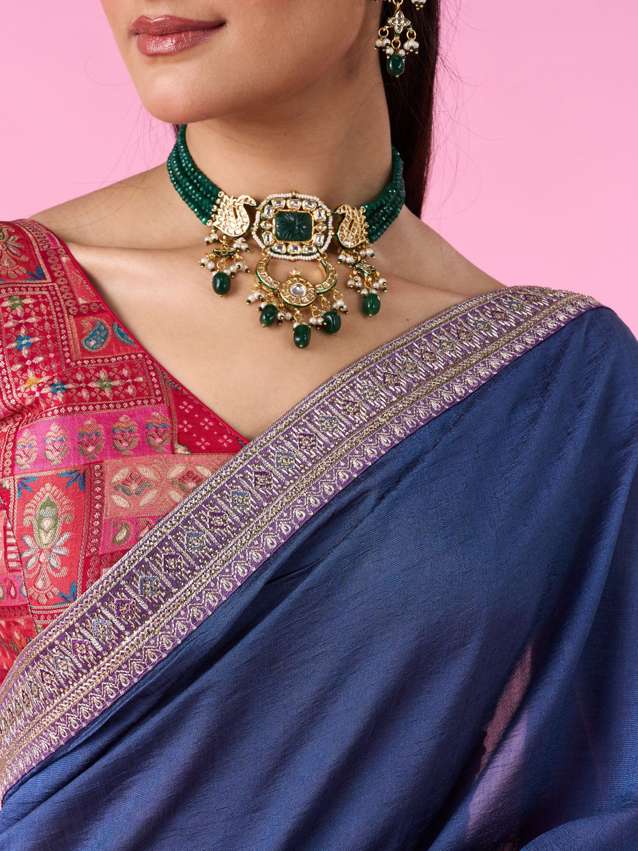 Mohey Women Aqua Brilliance Art Silk Saree