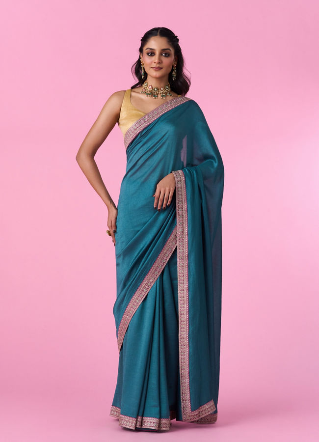Mohey Women Emerald Aura Silk Saree