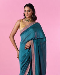 Mohey Women Emerald Aura Silk Saree