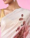 Mohey Women Elegant Brown Organza Saree